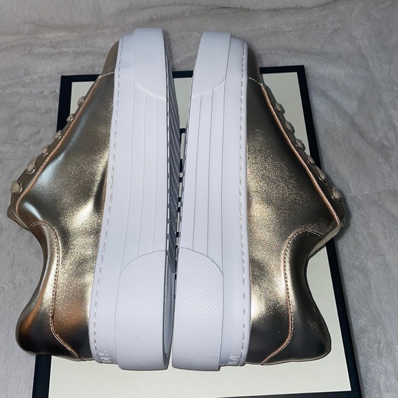 NWT J/SLIDES AMANDA Gold Leather - Picture 12 of 15